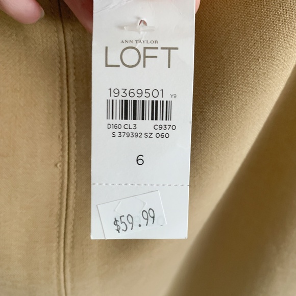 NWT LOFT Tan Pencil Skirt Size 6 - Picture 4 of 6